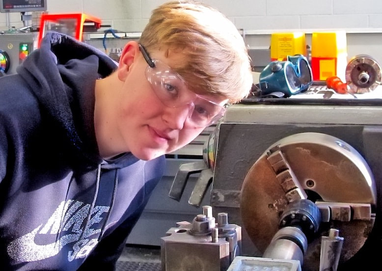 Apprentice machinist Nathan King