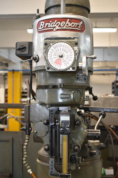 A Bridgeport milling machine